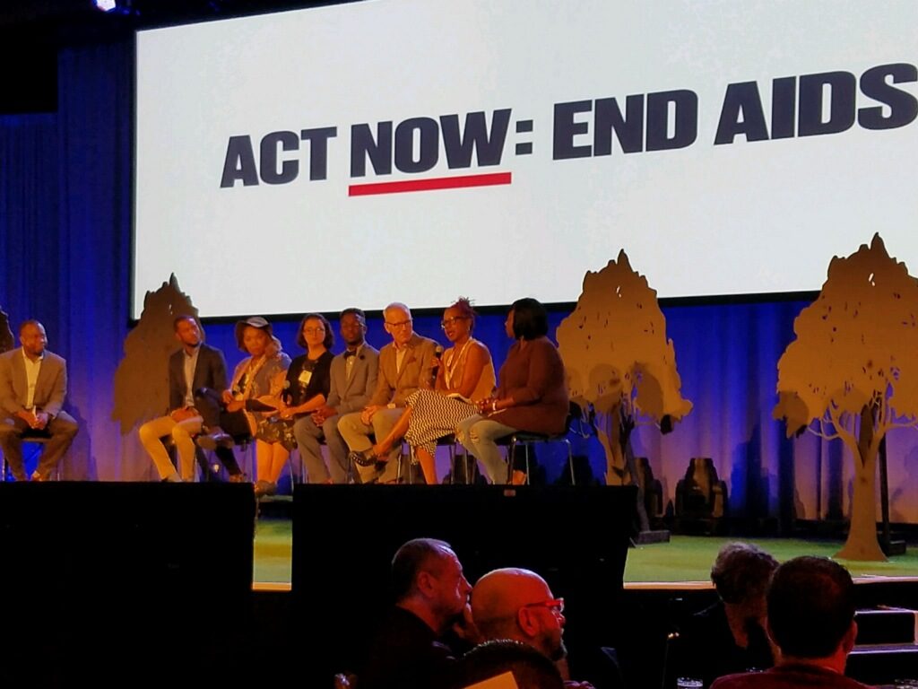 Venita Ray, second from the right, with members of ACT NOW: END AIDS Coalition at USCA