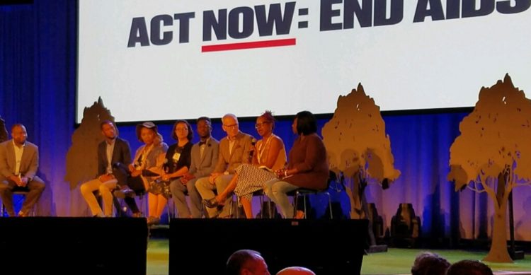 Venita Ray, second from the right, with members of ACT NOW: END AIDS Coalition at USCA