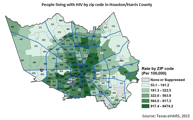 The disease has reached epidemic levels in Houston, hitting certain zip cod...