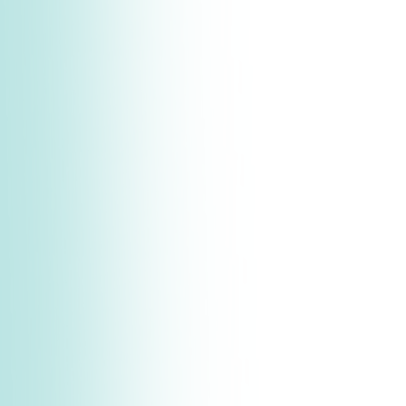 Teal-to-white gradient background fading from left to right, creating a calm, clean backdrop.